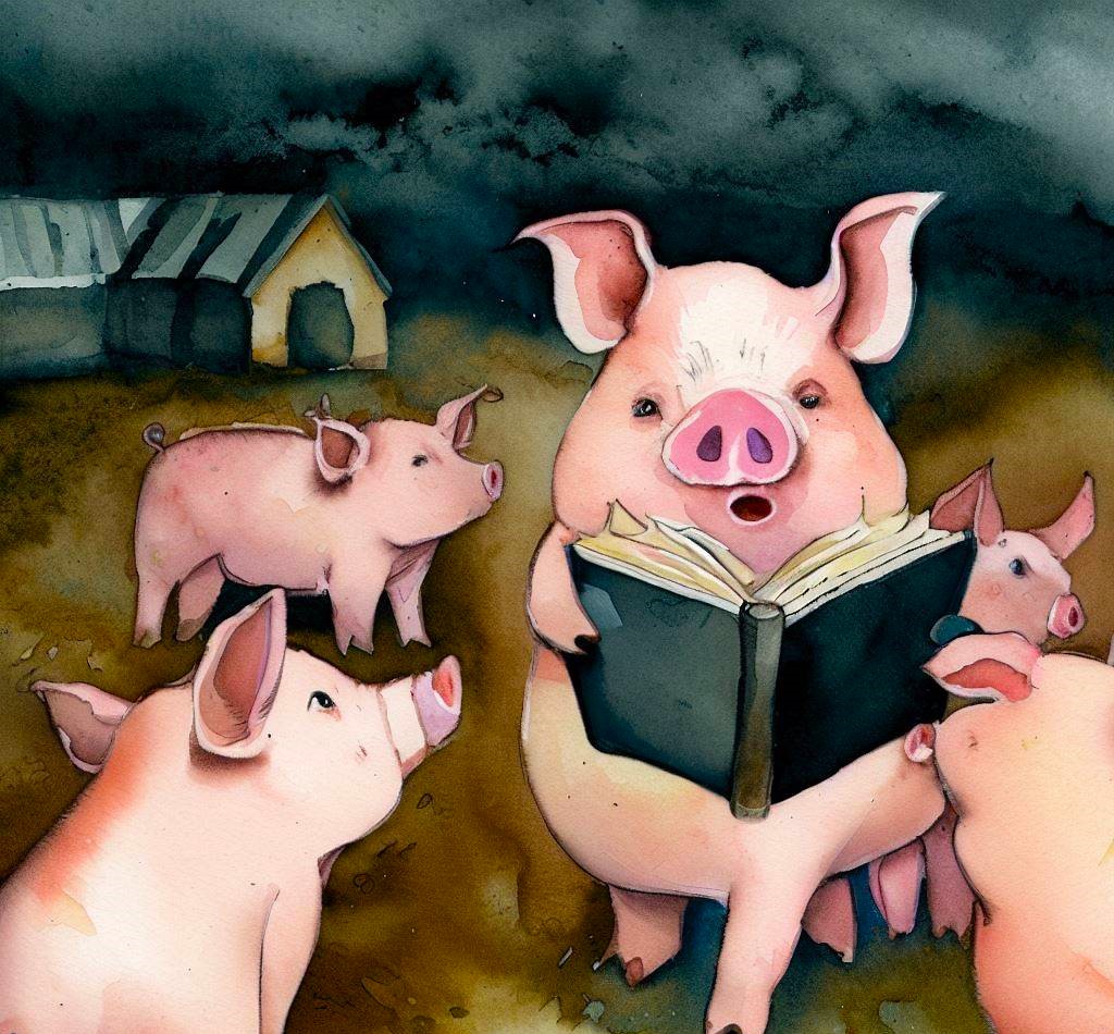 George Orwell quote from Animal Farm, 'All animals are equal, but some animals are more equal than others'