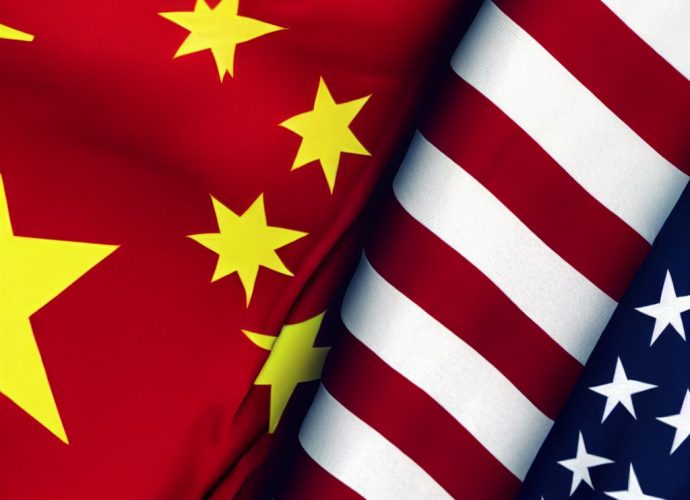 U.S. & China flags