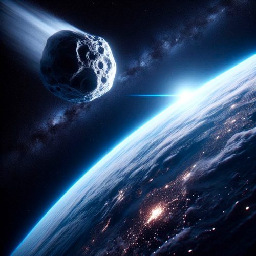 Asteroid in Earth fly-by