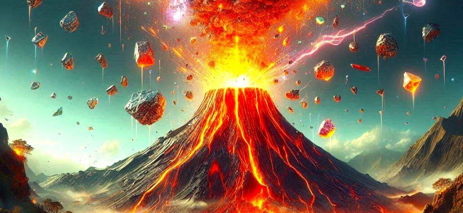 Rare Earth Metal deposited by volcanic activity millions of years ago