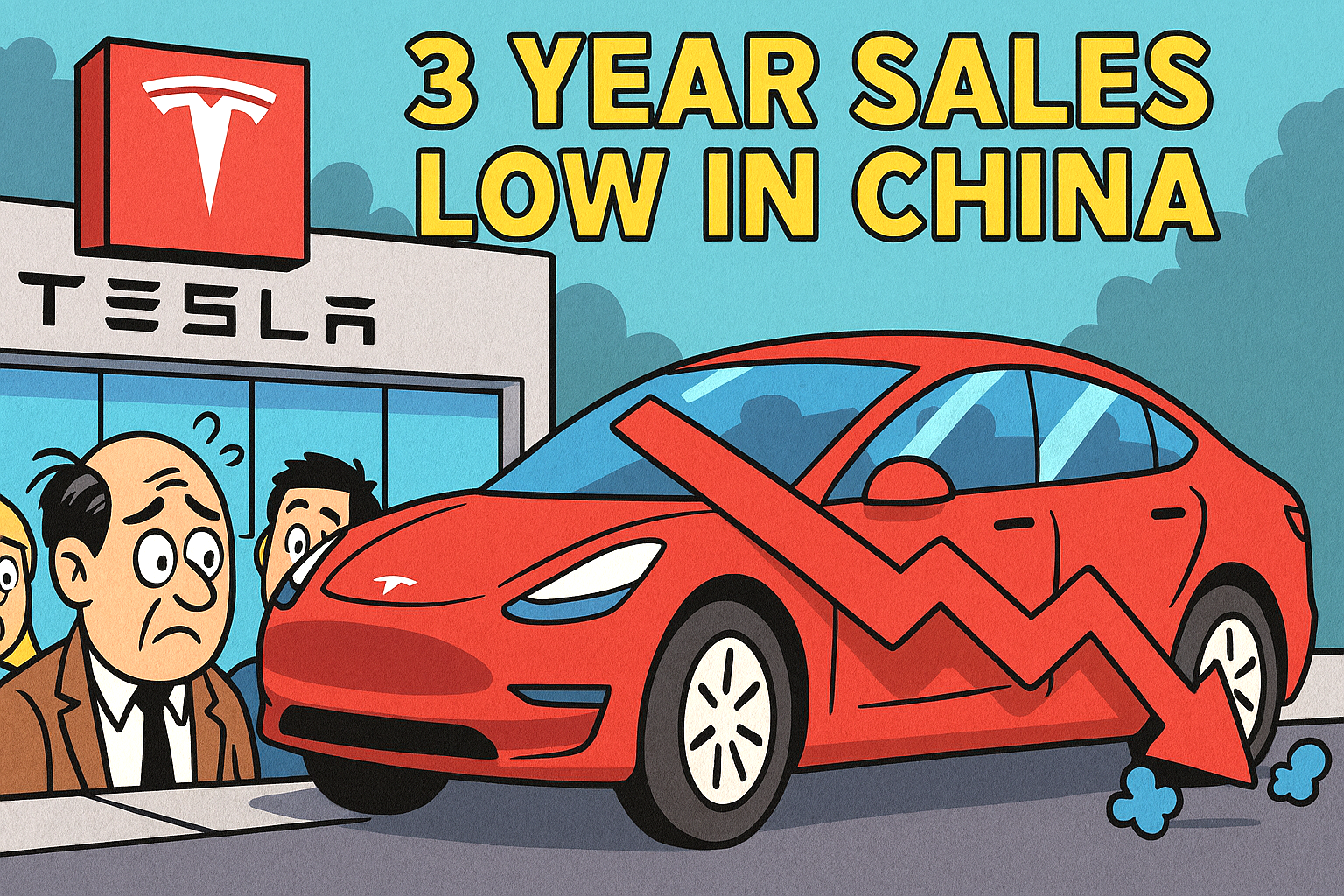 Tesla sales fall in China