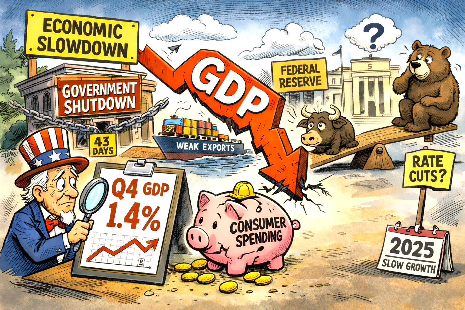 U.S. GDP 2025 Q4 at 1.4%