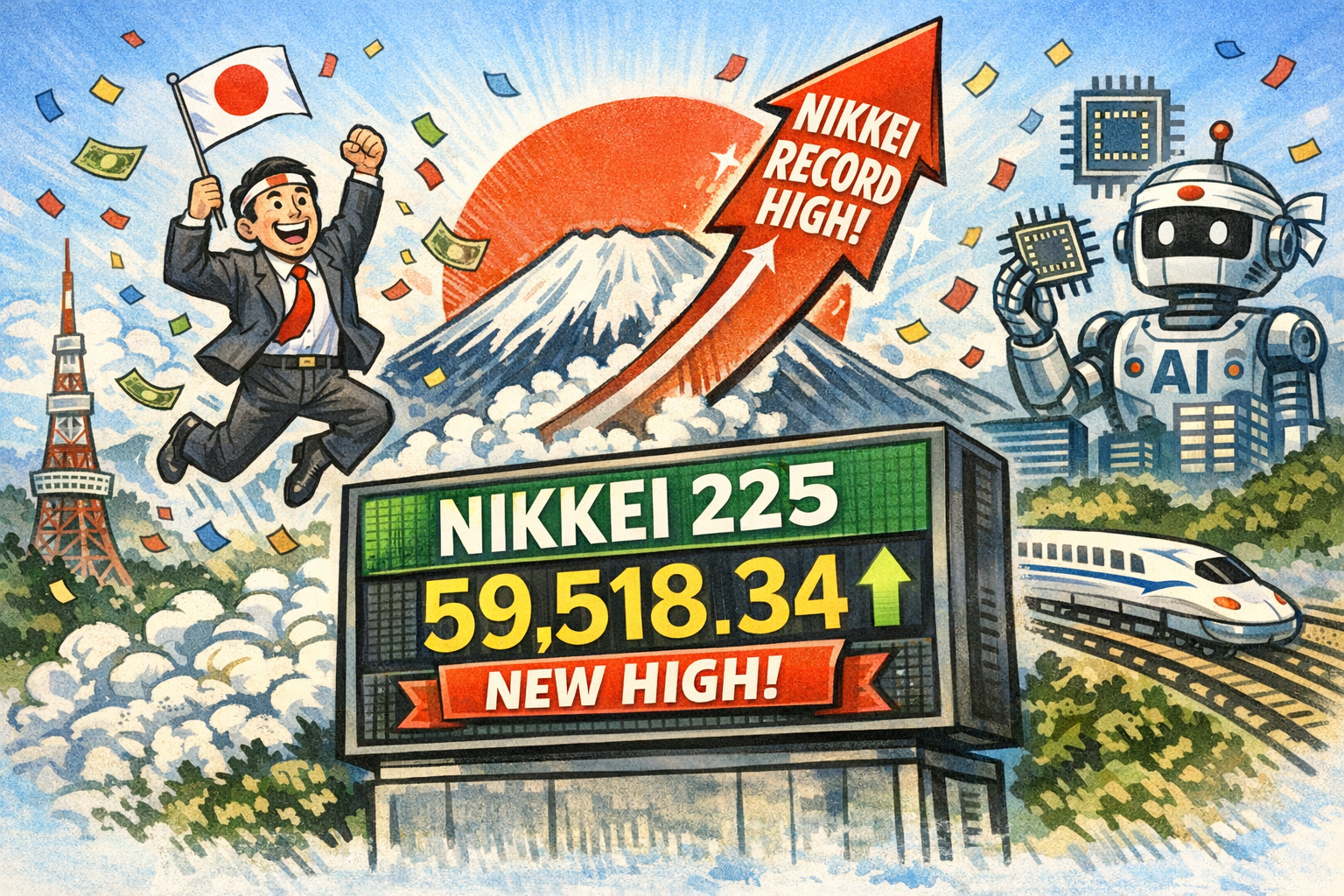 Nikkei hits new record high!