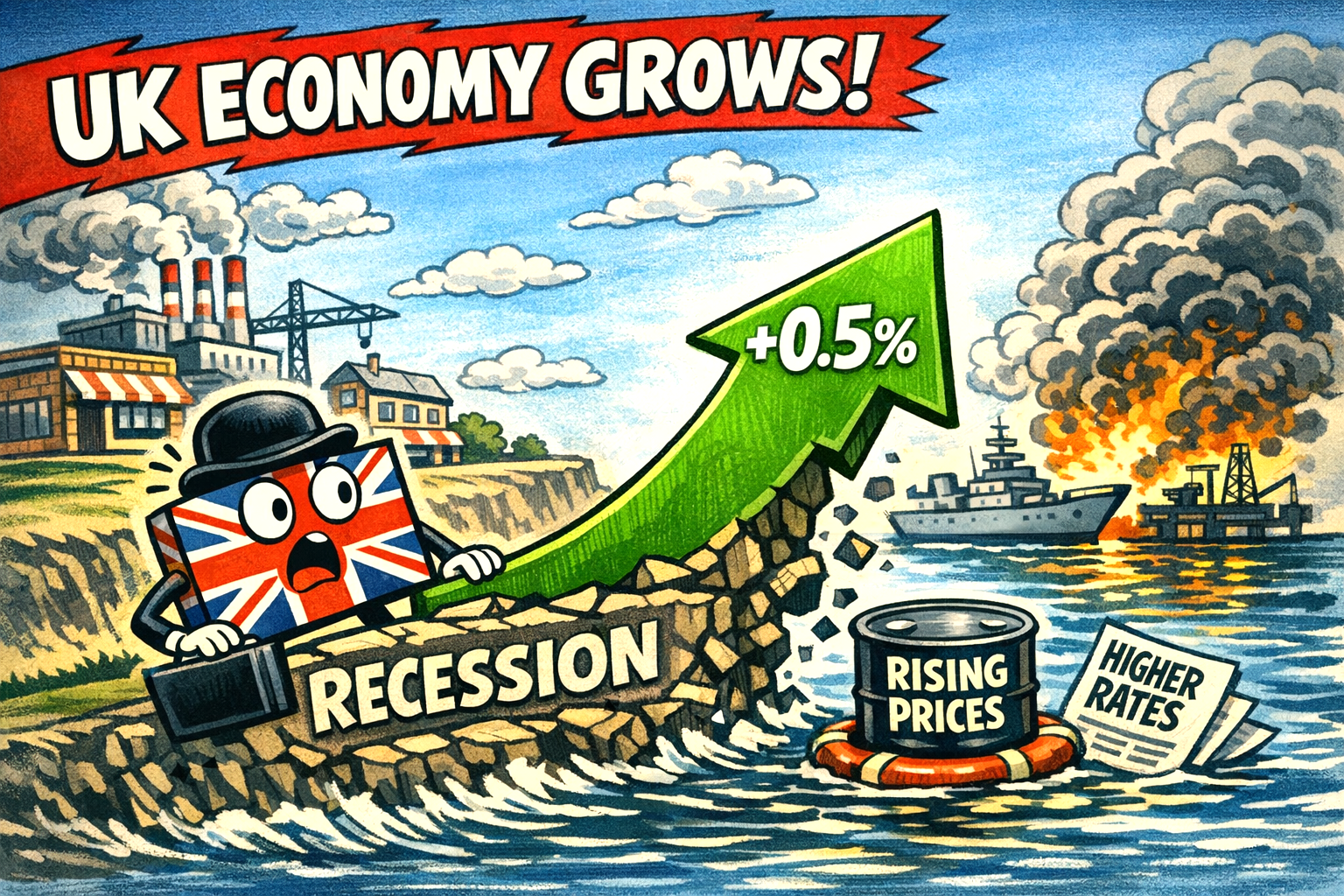 UK Growth of 0.5% in February 2026