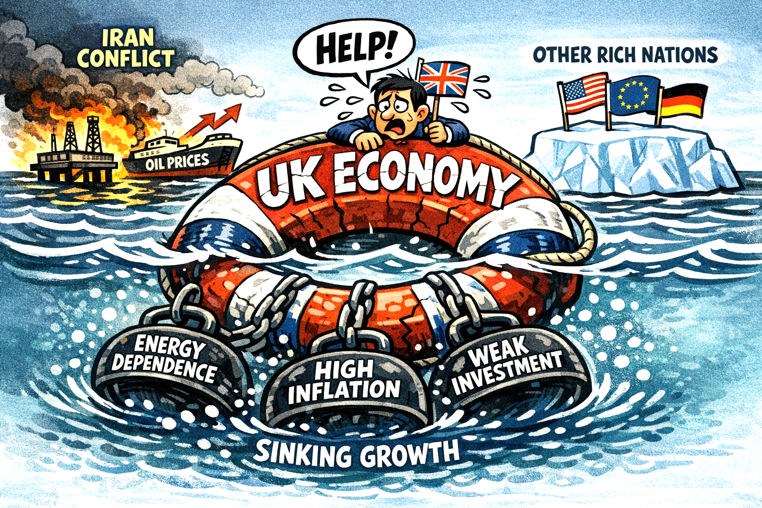 UK Economy damaged by U.S. Iran War