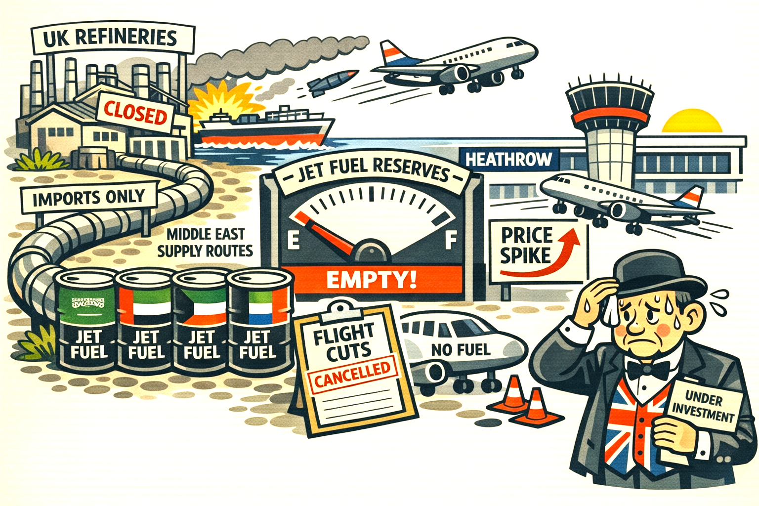 UK jet fuel low