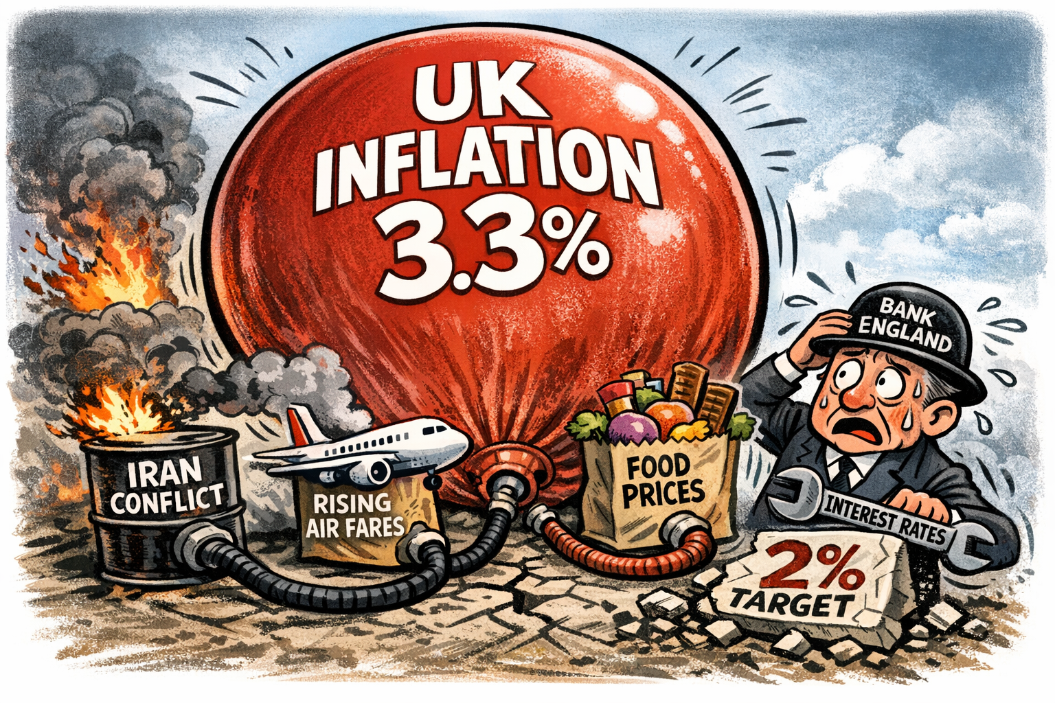 UK March inflation up to 3.3%