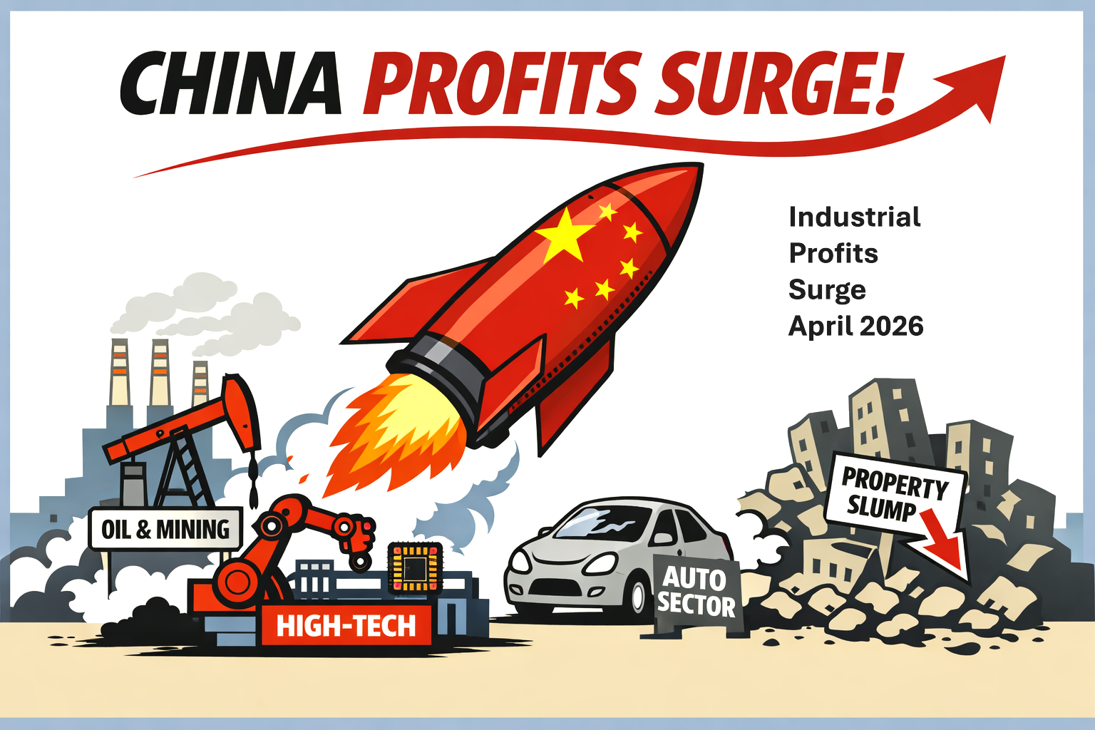 China's Industrial Profits Climb April 2026