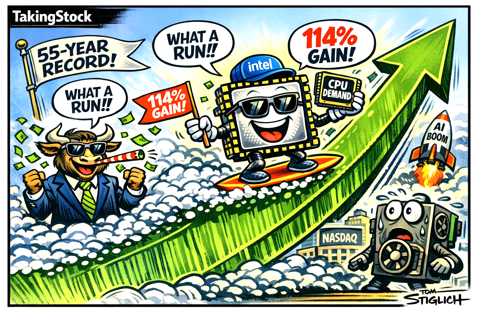 Intel stock up