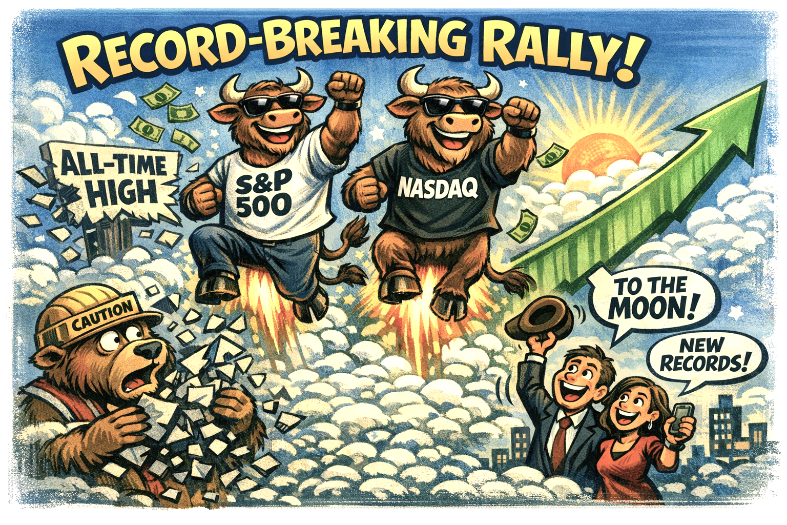 S&P 500 and Nasdaq hit new record high!