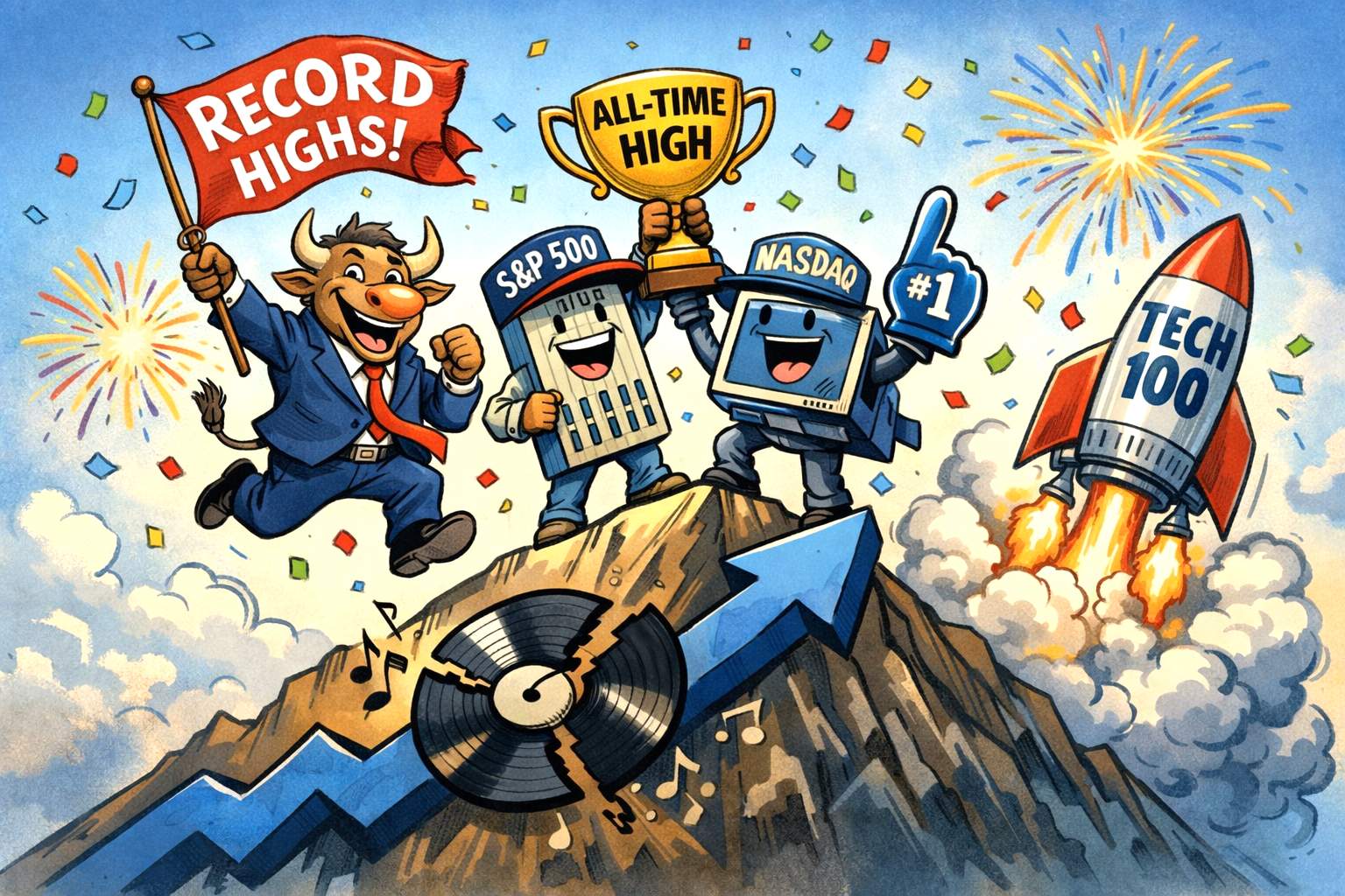 New record all-time highs for U.S. indices