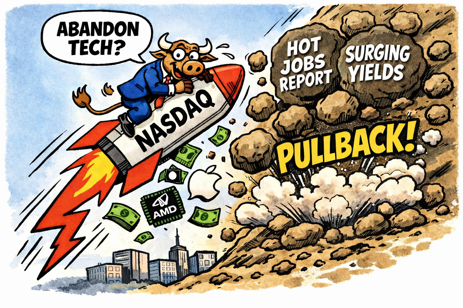 Nasdaq drops