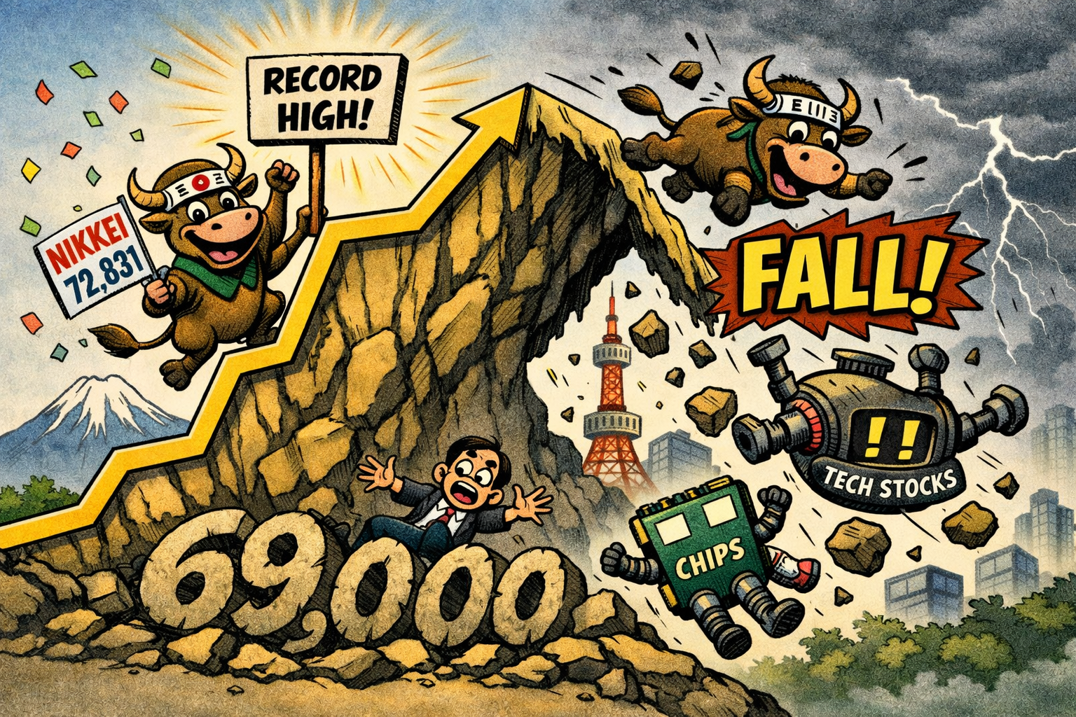 Nikkei Index in freefall