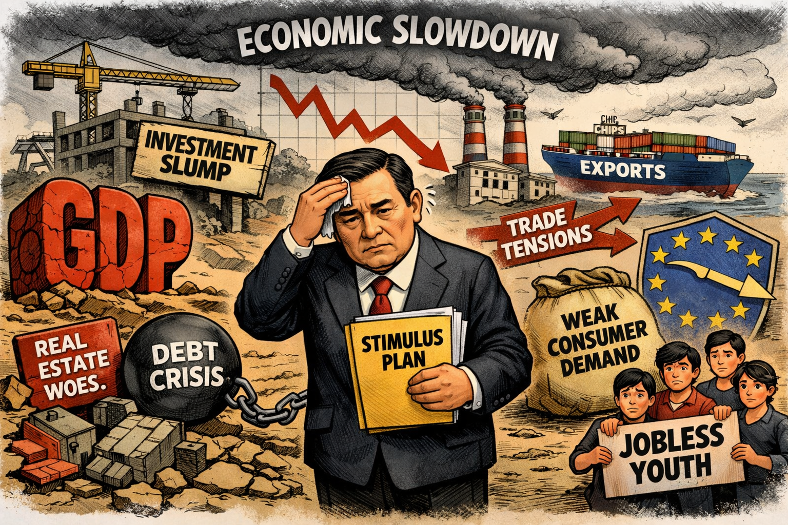 Q2 investment slows in China's economy