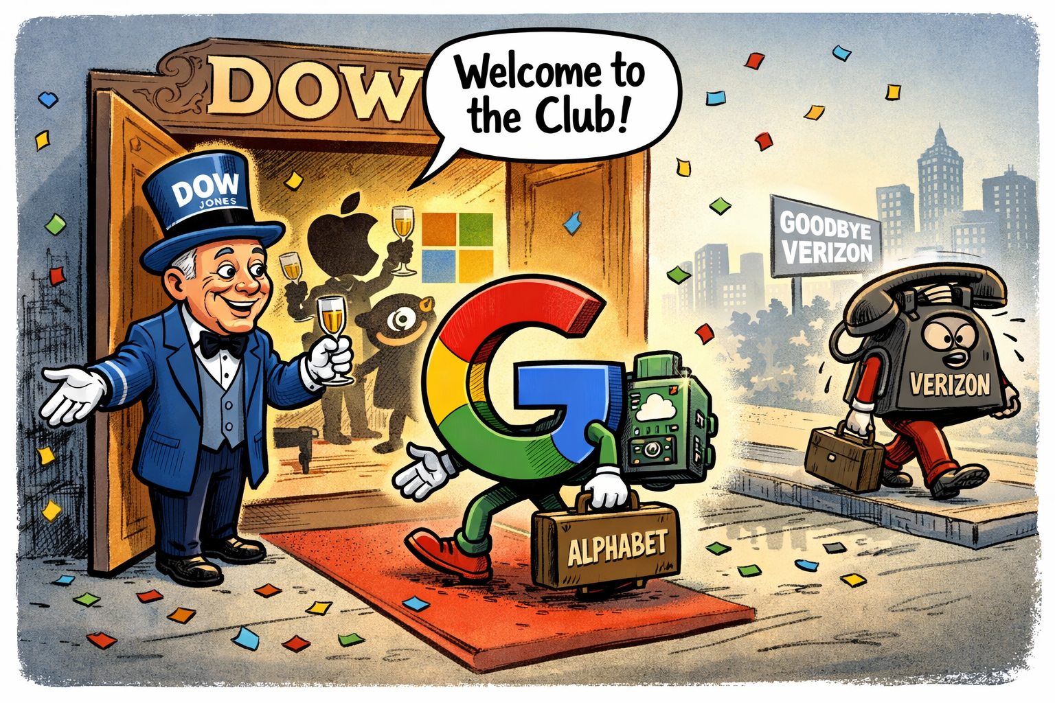 Alphabet in club Dow