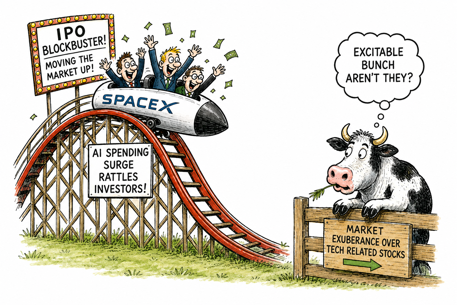 SpaceX Shares Drop from IPO Value