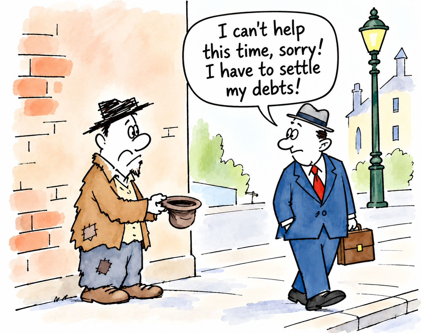 Debt and the beggar