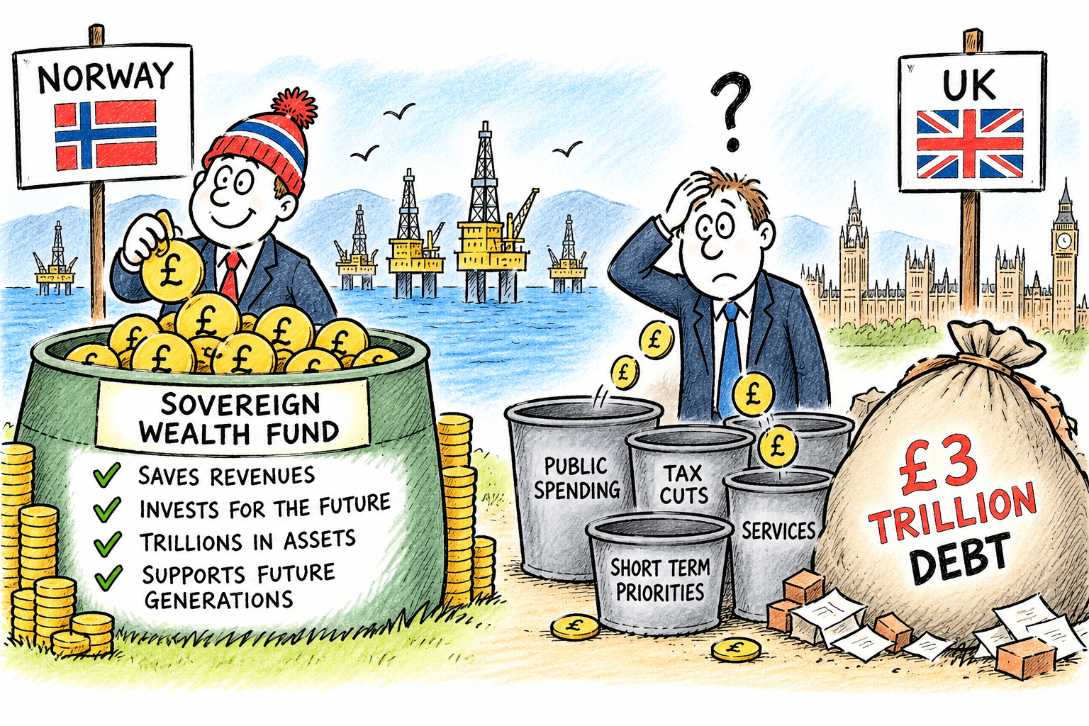 UK debt and no wealth fund problem
