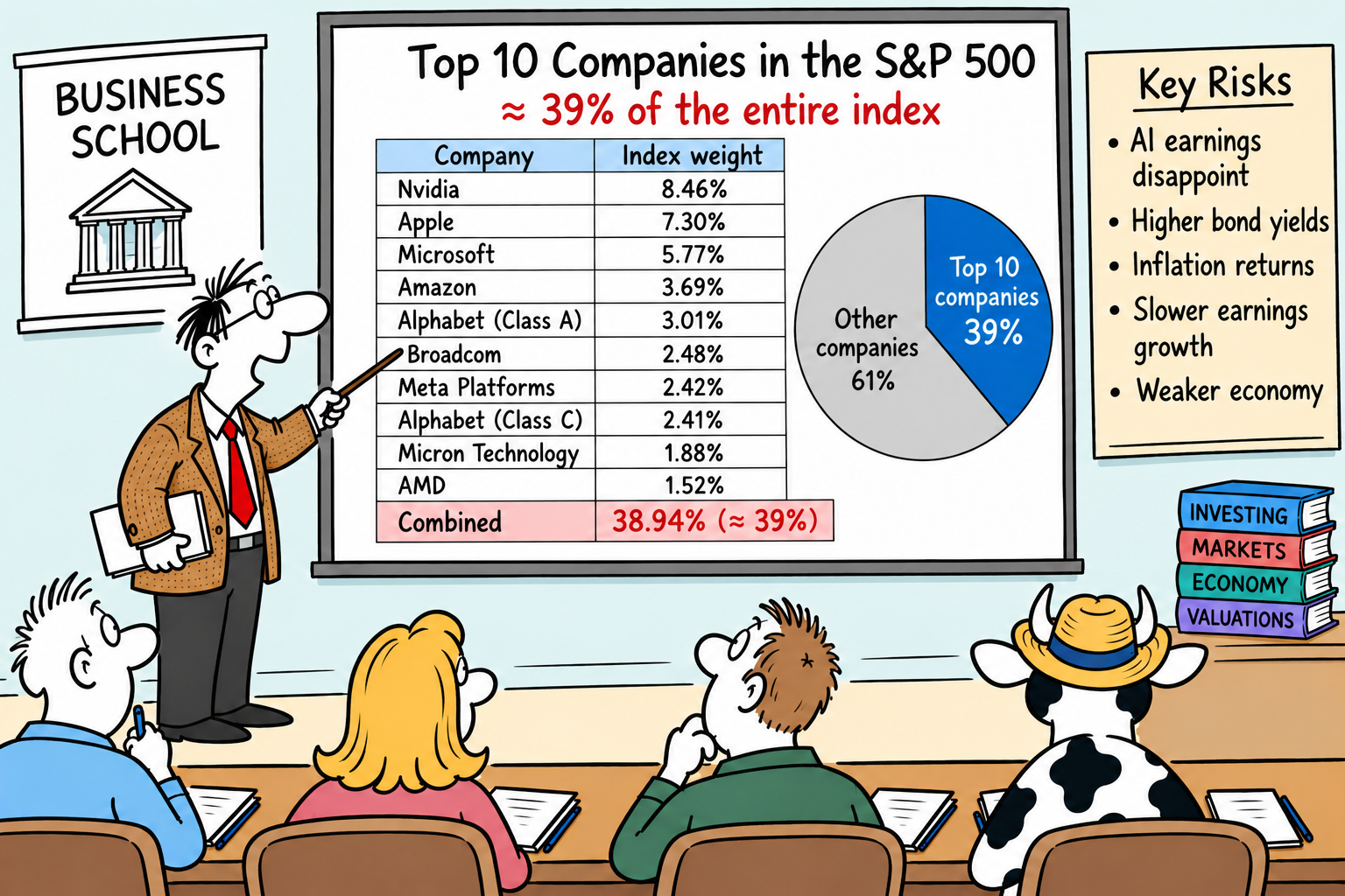 S&P 500 top heavy companies